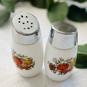 Vintage Milk Glass Salt and Pepper Shakers